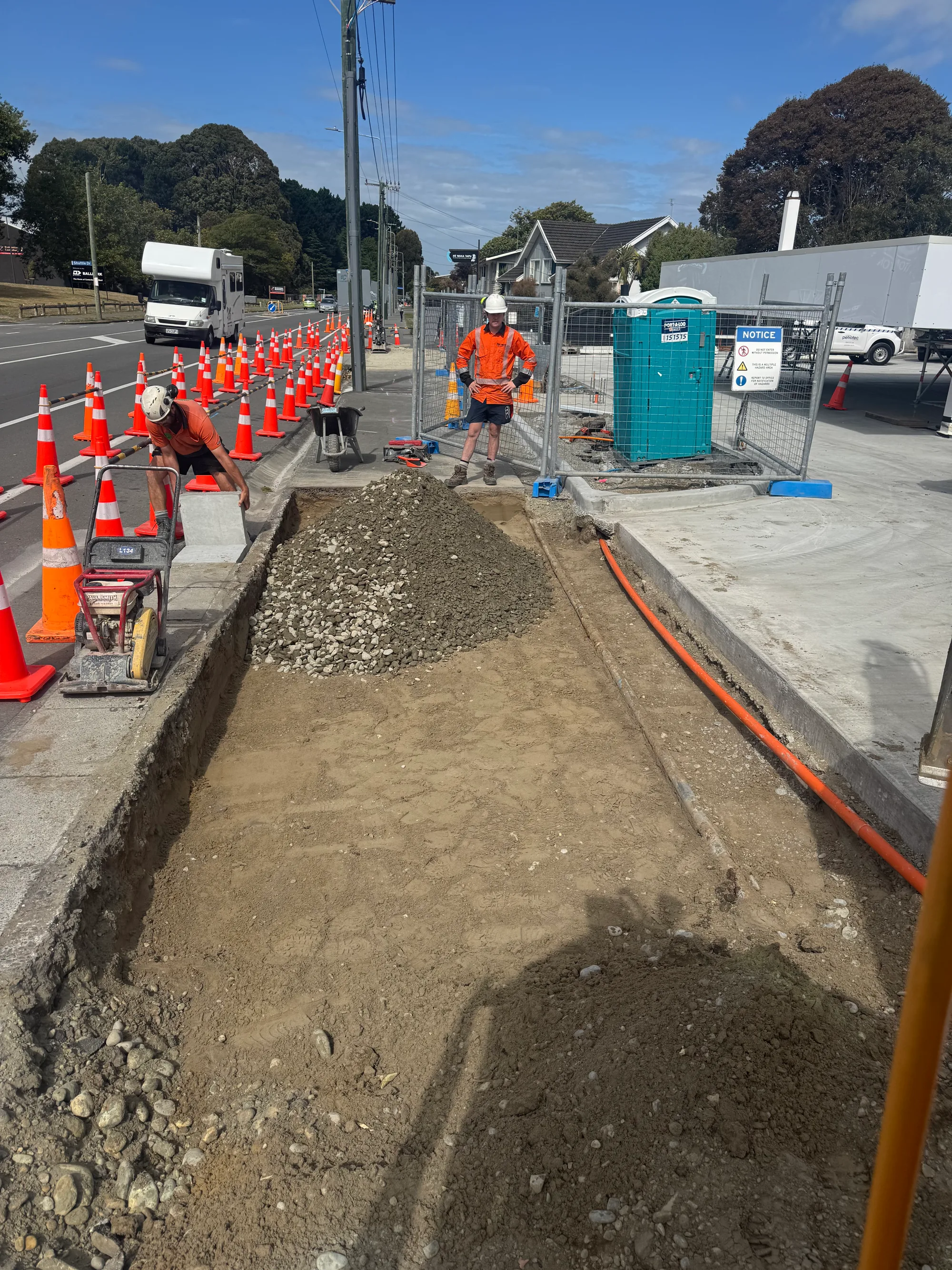 Civil trench work and excavation