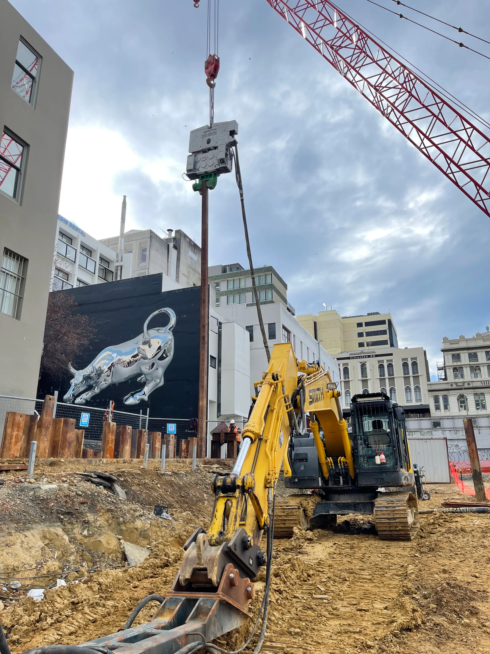 Bull Construction excavation at Christchurch CBD development site